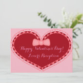 Weddenschap Valentijnsdag Romantic Heart Kaart (Staand voorkant)