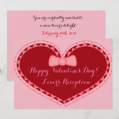 Weddenschap Valentijnsdag Romantic Heart Kaart (Voorkant / Achterkant)