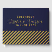 Weddenschap van de Amerikaanse marine Gold Foil St Gastenboek (Voorkant)