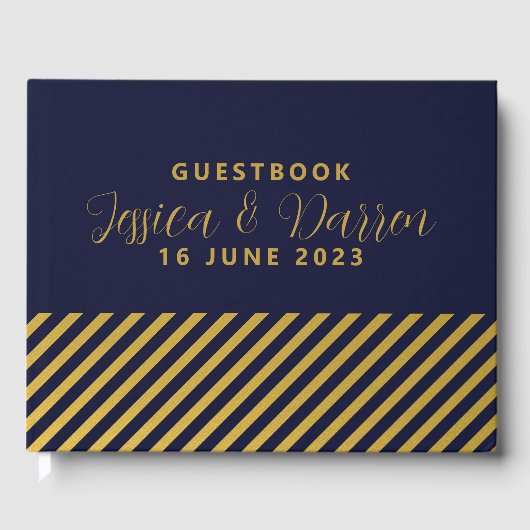 Weddenschap van de Amerikaanse marine Gold Foil St Gastenboek (Voorkant)