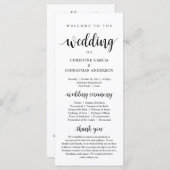 Weddenschap van de moderne bruiloft programmakaart (Voorkant / Achterkant)