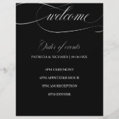 Weddenschap van evenementen in zwart-wit en wit (Voorkant)