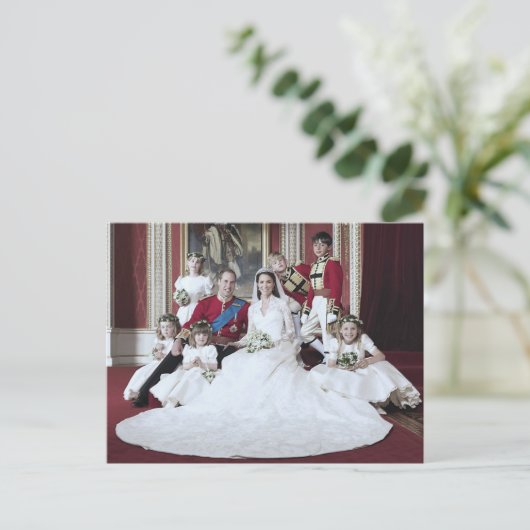 Weddenschap van prins William en Catherine Middlet Briefkaart (Staand voorkant)