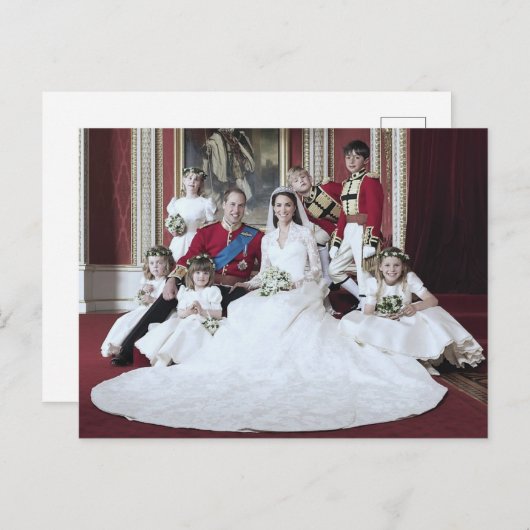 Weddenschap van prins William en Catherine Middlet Briefkaart (Voorkant / Achterkant)