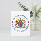 Weddenschap van prins William en Catherine Middlet Briefkaart (Staand voorkant)