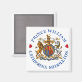 Weddenschap van prins William en Catherine Middlet Magneet (Voorkant / Achterkant)