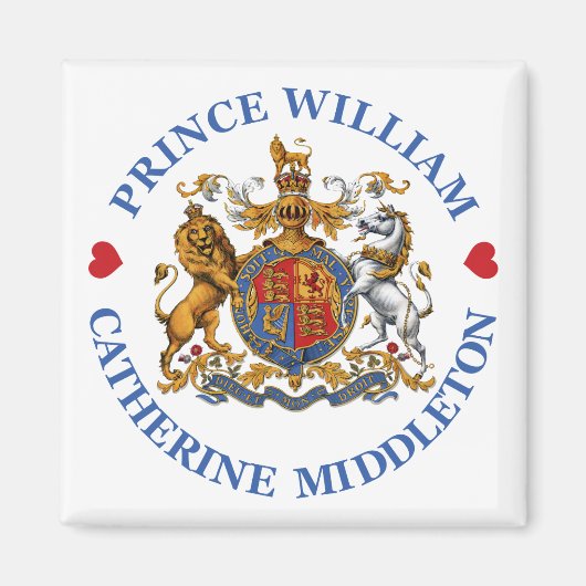 Weddenschap van prins William en Catherine Middlet Magneet (Voorkant)