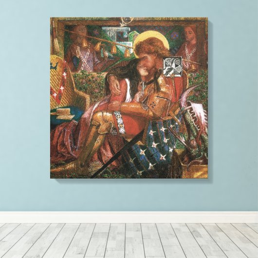 Weddenschap van St. George, prinses Sabra door Ros Canvas Afdruk (Insitu (Houten vloer))