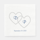 Weddenschap van twee harten papier servet (Voorkant)