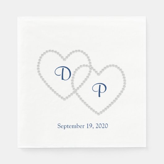 Weddenschap van twee harten papier servet (Voorkant)