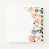 Weddenschap van witte koraal romantische bloemboek notitieboek (Achterkant)