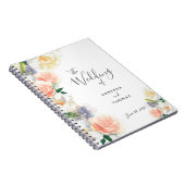 Weddenschap van witte koraal romantische bloemboek notitieboek (Rechterzijde)