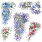 Weddenschap-ventilator Bouquets Sticker (Voorkant)