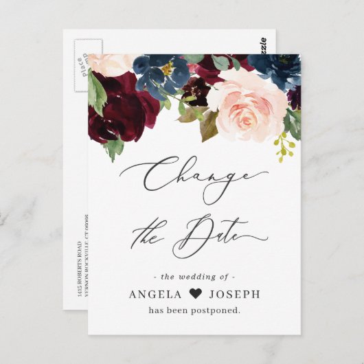 Weddenschap Verander de datum van de brutale marin Briefkaart (Voorkant / Achterkant)