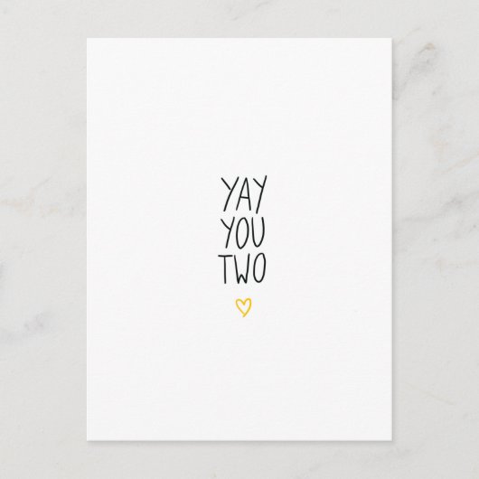 Weddenschap/Verloving-kaart Briefkaart (Voorkant)