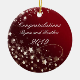 Weddenschap Verloving New Home Red Keramisch Ornament