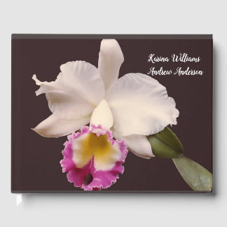 Weddenschap Verloving Orchid Guest Book Gastenboek