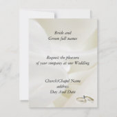 Weddenschap/Verloving Rings op Satin Kaart (Achterkant)