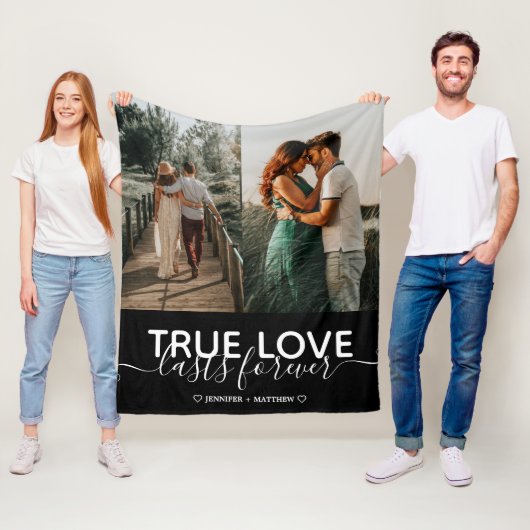 Weddenschap Verloving True Love Couple Fleece Deken (In situ)