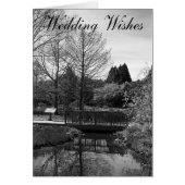 Weddenschap Vermaakt lieflijk zwart-wit brugmeer (Voorkant)