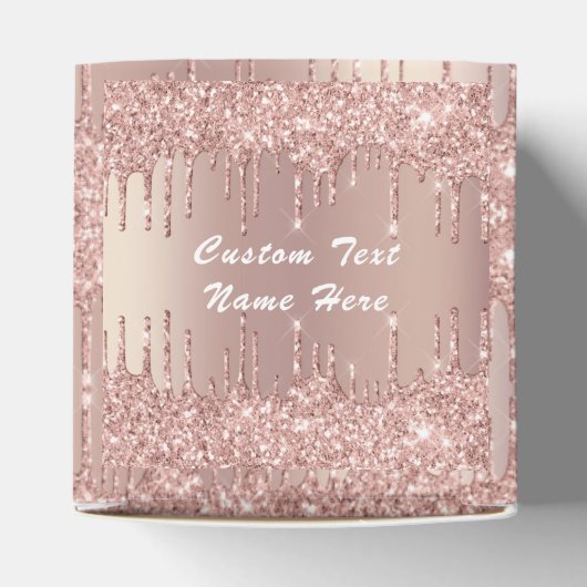 Weddenschap Vierkant Roos Gold Drives Aangepaste t Bedankdoosjes (Bovenkant)