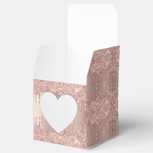 Weddenschap Vierkant Roos Gold Drives Aangepaste t Bedankdoosjes (Geopend)