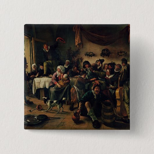 Weddenschap Vierkante Button 5,1 Cm (Voorkant)