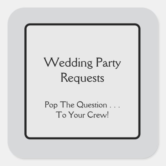 Weddenschap Vierkante Sticker (Voorkant)