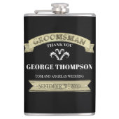 Weddenschap Vintage Classic Simple Heupfles (Voorkant)