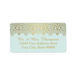 Weddenschap Vintage Golden Lace Elegant Etiket