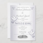 Weddenschap Vintage Silver Lovevogels Kaart (Voorkant)