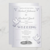 Weddenschap Vintage Silver Lovevogels Kaart (Voorkant / Achterkant)