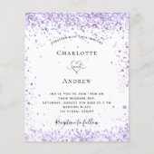 Weddenschap-violet-glitter-script Flyer (Voorkant)