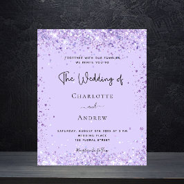 Weddenschap-violet-glitter-script Flyer