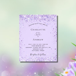 Weddenschap-violet-glitter-script Flyer