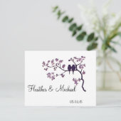 Weddenschap - vogels op een boom kaart (Staand voorkant)