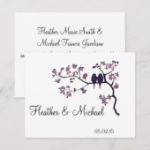 Weddenschap - vogels op een boom kaart (Voorkant / Achterkant)