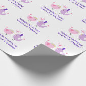 Weddenschap Vogelvezel Bride Groom Naam Cadeaupapier (Hoek)