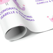 Weddenschap Vogelvezel Bride Groom Naam Cadeaupapier (Rol Hoek)