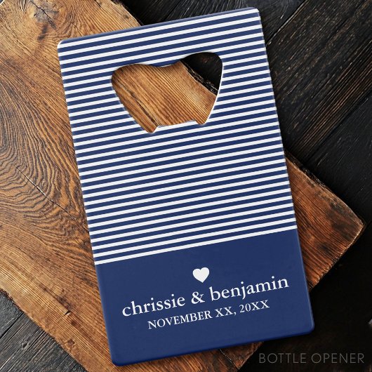 Weddenschap voor aangepaste bruidebruidegom Datum  Creditkaart Flessenopener