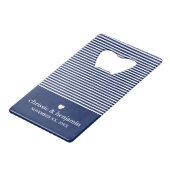 Weddenschap voor aangepaste bruidebruidegom Datum  Creditkaart Flessenopener (Voorkant Gekanteld)