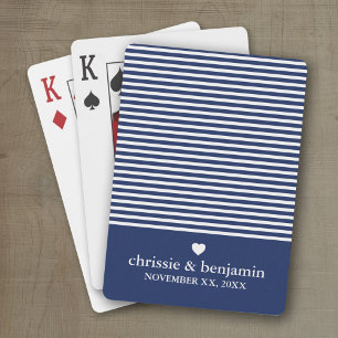 Weddenschap voor aangepaste bruidebruidegom Datum  Pokerkaarten