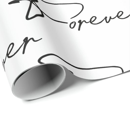 Weddenschap voor altijd modern script ompakken pap cadeaupapier (Rol Hoek)