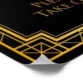 Weddenschap voor bruiloft programma | Gatsby Art D Poster (Hoek)