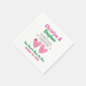 Weddenschap voor Cartoon Heart Bride Groom Servet (Hoek)