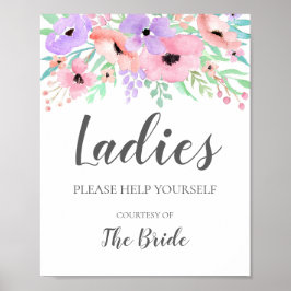 Weddenschap voor dames en heren uit het Bathroom-m Poster