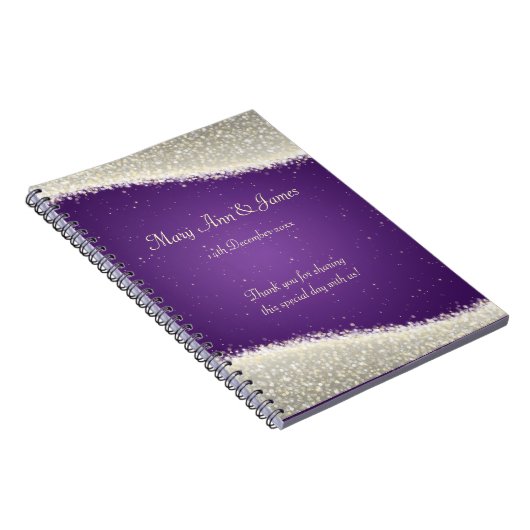 Weddenschap voor Dazzling Sparkles Paars Notitieboek (Rechterzijde)