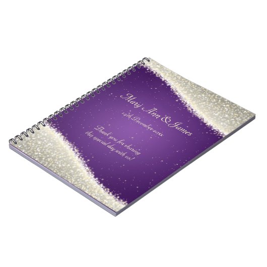 Weddenschap voor Dazzling Sparkles Paars Notitieboek (Linkerzijde)