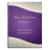 Weddenschap voor Dazzling Sparkles Paars Notitieboek (Voorkant)