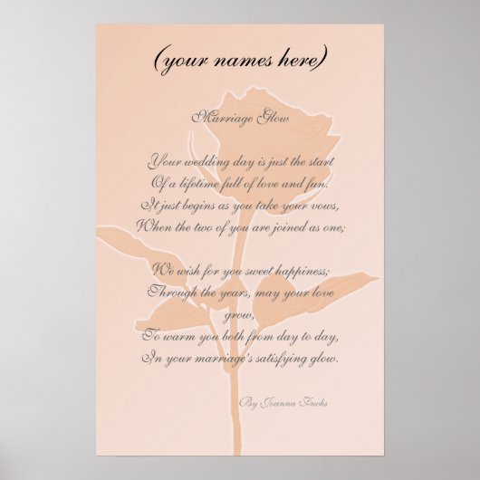Weddenschap voor de Bride en de Groom Poster (Voorkant)